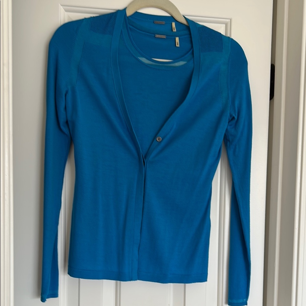 Blue Women's duo jacket and shirt , very soft and nice fabric